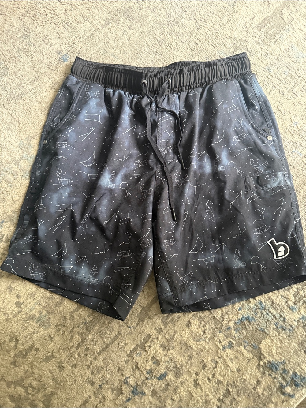 Bro squirt Black Elastic Waistband Gray Heather Lounge Shorts